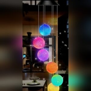 1 Colorful LED Hanging Lighted Windchime